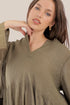 Long Doubleface dress in metallic cotton voile.